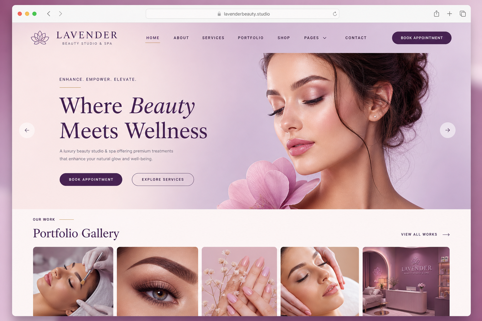 Diseño web para estudio de belleza — Gelvez Studio