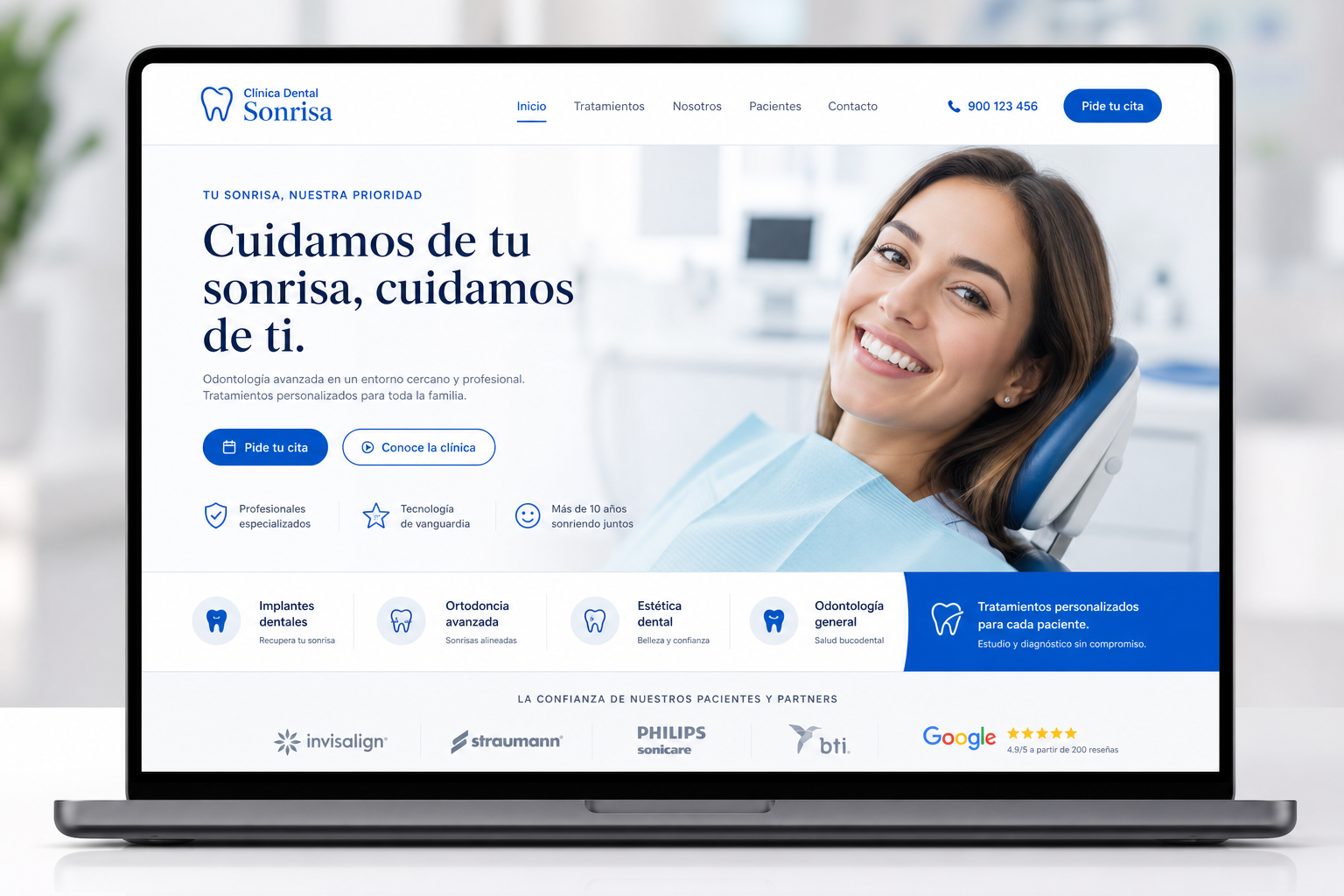 Diseño web premium para clínica dental — Gelvez Studio