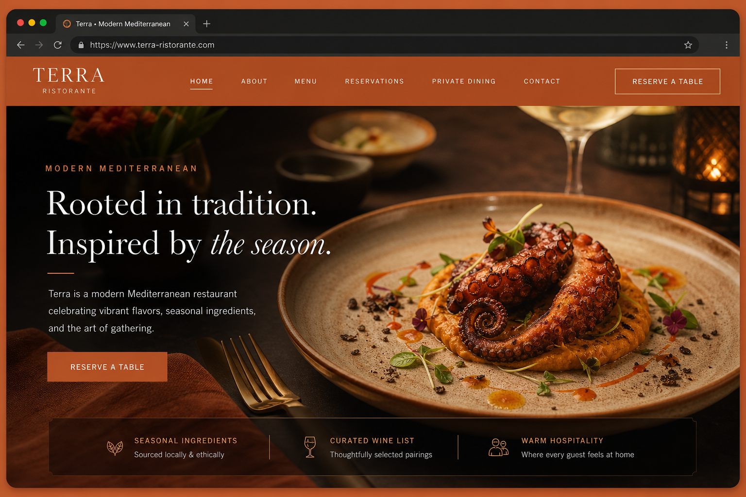 Diseño web para restaurante gourmet — Gelvez Studio